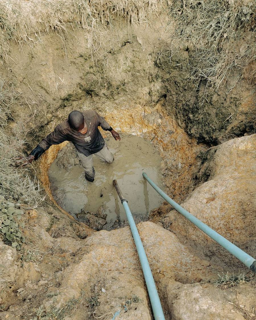 Trenches and pipe on a Fuquay-Varina work site